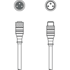 Leuze Electronic - KDS U-M8-3A-M8-3A-P1-006-DP Connexion 1: Connecteur rond, M8, Axiale, Prise feme