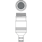 Leuze Electronic - D U-M30-16A-M Connexion: Connecteur rond, M30, Axiale, Prise femelle, 16 pôles e