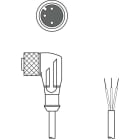 Leuze Electronic - KD U-M12-3W-V1-020-DP Connexion 1: Connecteur rond, M12, Coudé, Prise femelle, 3