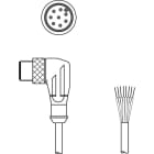 Leuze Electronic - KS U-M12-8W-P1-030 Connexion 1: Connecteur rond, M12, Coudé, Prise mâle, Codage