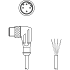 Leuze Electronic - KS ET-M12-4W-P7-050 Adapté pour interface: Ethernet Connexion 1: Connecteur rond