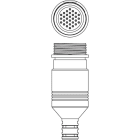 Leuze Electronic - S U-M30-30A-M Connexion: Connecteur rond, M30, Axiale, Prise mâle, 30 pôles eCl@