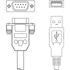 Leuze Electronic - KB-RS232-USB Adapté pour interface: RS 232, USB Connexion 1: Sub-D, Axiale, Pris