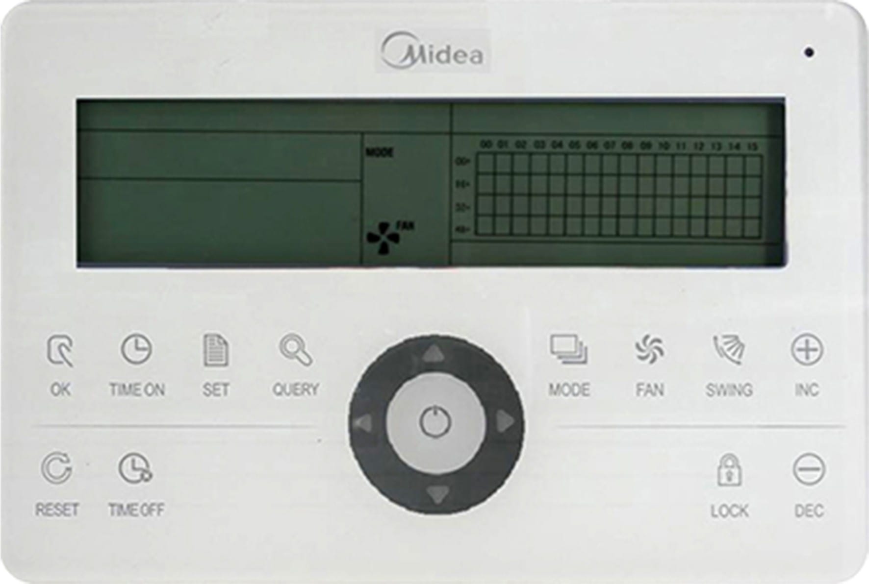 Midea - Telecommande centralisée tactile simplifiée jusqu'à 64 UI