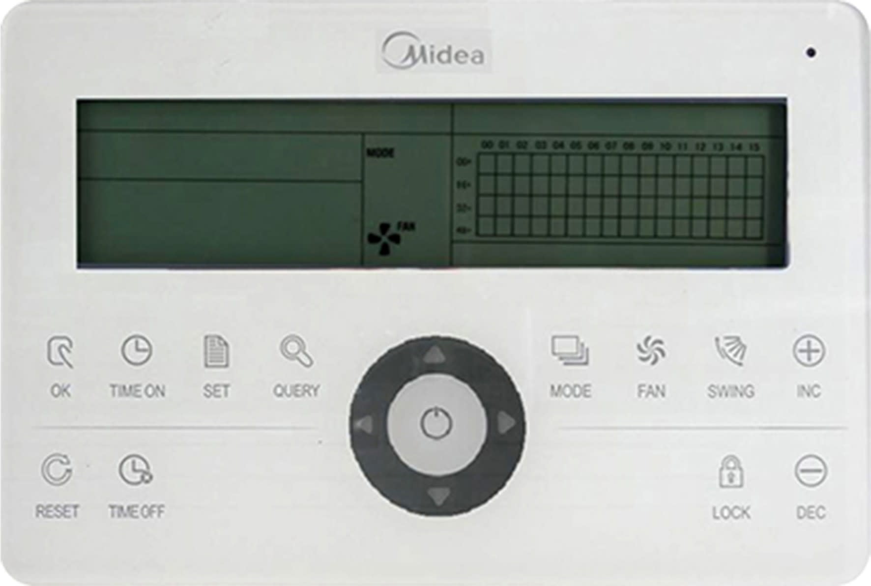 Midea - Telecommande centralisée tactile simplifiée jusqu'à 64 UI