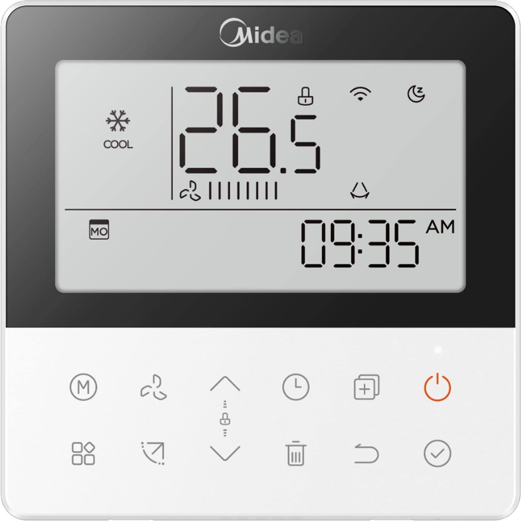 Midea - Télécommande filaire 2/4 fils avec WIFI - solution fiable pour installations CVC