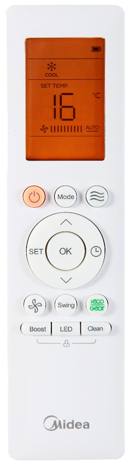Midea - Telecommande infrarouge pour les gammes EXPERT - Fonction Breezeless