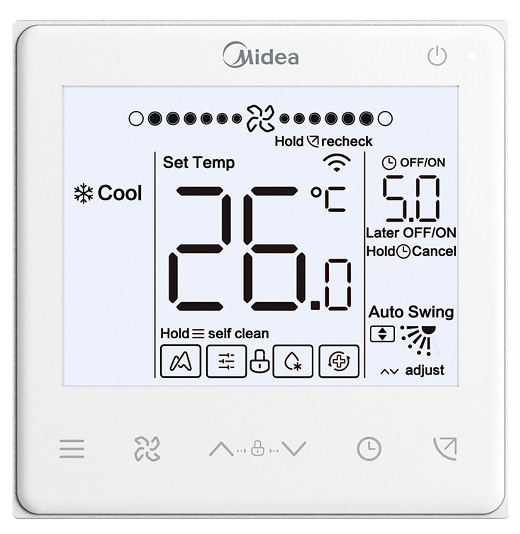 Midea - Telecommande filaire uniquement gamme UI série 2 jusqu'à 16 UI