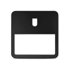 Miidex Lighting - COLLERETTE ASYM + PETITE OUVERTURE NOIRE POUR QUADRA 220MMx50MM