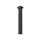 Miidex Lighting - NOVA POTELET 950MM 6W 3000K  SOLAIRE CARRE NOIR + DETECTEUR IR
