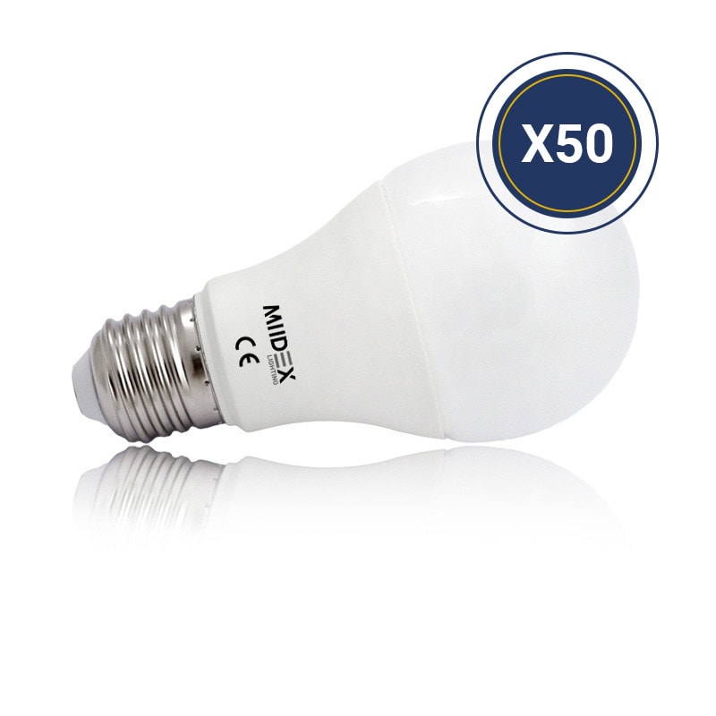 Miidex Lighting - LED 12W BULB E27 3000K BOITE PACK DE 50