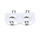 Miidex Lighting - COLLERETTE CARRE DECLIPS SUPPORT DE SPOT 175 X 93MM DOUBLE BLC ORIENT