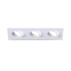 Miidex Lighting - COLLERETTE CARRE DECLIPS SUPPORT DE SPOT 258 X 93MM TRIPLE BLC ORIENT