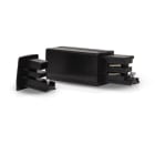 Miidex Lighting - RAIL 3A CONNECT TRIPHASE ALIM ET FIN NOIR GAUCHE 230V