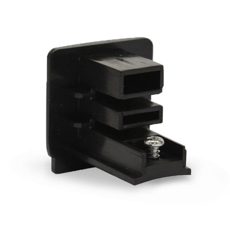 Miidex Lighting - RAIL 3A CONNECT TRIPHASE FIN DOUBLE SENS NOIR GAUCHE/DROITE 230V