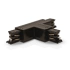 Miidex Lighting - RAIL 3A CONNECT TRIPHASE FORME T NOIR GAUCHE CIRCUIT INTERIEUR 230V