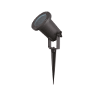 Miidex Lighting - TULIPE PROJECTEUR PIQUET 12V 1 X GU5.3 NOIR IP65