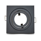 Miidex Lighting - COLLERETTE CARRE DECLIPS SUPPORT DE SPOT 88 X 88MM ALU NOIR