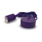 Miidex Lighting - &BUTTERFLY E27 DOUILLE SILICON + CABLE 2M VIOLET