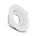 Miidex Lighting - COLLERETTE 1/4 DE TOUR SUPPORT DE SPOT DIA 110MM BLC ROTATIF BL PC