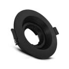 Miidex Lighting - COLLERETTE 1/4 DE TOUR SUPPORT DE SPOT DIAM 80MM NOIR ROTATIF BL PC