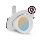 Miidex Lighting - BOUTICA CCT SPOT ESCARGOT DIAM 195MM ORIENT 38W 3K/4K/5700K BLC 5ANS