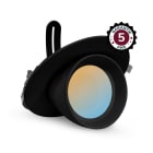 Miidex Lighting - BOUTICA CCT SPOT ESCARGOT DIAM 195MM ORIENT 38W 3K 4K 5700K NOIR 5ANS