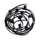 Miidex Lighting - GUIRLANDE FORAINE CABLE PLAT NOIR 10M 20 DOUILLES E27