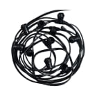 Miidex Lighting - GUIRLANDE FORAINE CABLE PLAT NOIR 10M 20 DOUILLES E27