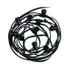 Miidex Lighting - GUIRLANDE FORAINE CABLE PLAT NOIR 10M 10 DOUILLES E27
