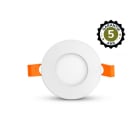 Miidex Lighting - SLIMY II DOWNLIGHT DIAM 90MM 3W 4000K ALU BLC 5ANS