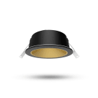 Miidex Lighting - ECLAT CCT II COLLERETTE BASSE LUM ROND NOIR + INTER DORE