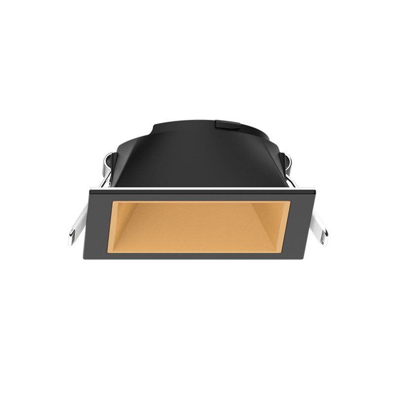 Miidex Lighting - ECLAT CCT II COLLERETTE BASSE LUM CARRE/CARRE NOIR + INTER DORE