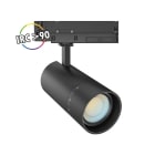 Miidex Lighting - FOCUS SLIM II SPOT SUR RAIL NOIR 35W/30W/25W 3CCT IP20 ANGLE AJUS 3ANS