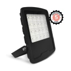 Miidex Lighting - LUMOS ASYM PROJECTEUR ASYM 200W 3000K 40°x90° PLAT NOIR IP65 5ANS