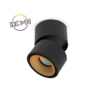 Miidex Lighting - COSMOS APPLIQUE DECORATIVE NOIR/DORE 12W 3CCT IRC90 23° 3ANS