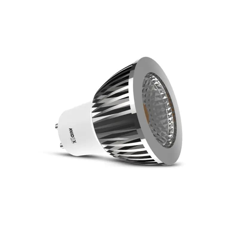 Miidex Lighting - LED 6W GU10 3000K 75° ALU