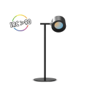 Miidex Lighting - SUN LAMPE DE BUREAU 2W 3CCT DIM RONDE NOIRE