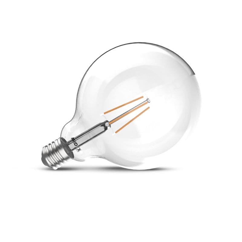 Miidex Lighting - LED FIL COB GLOBE G125 E27 8W 2700K CLR
