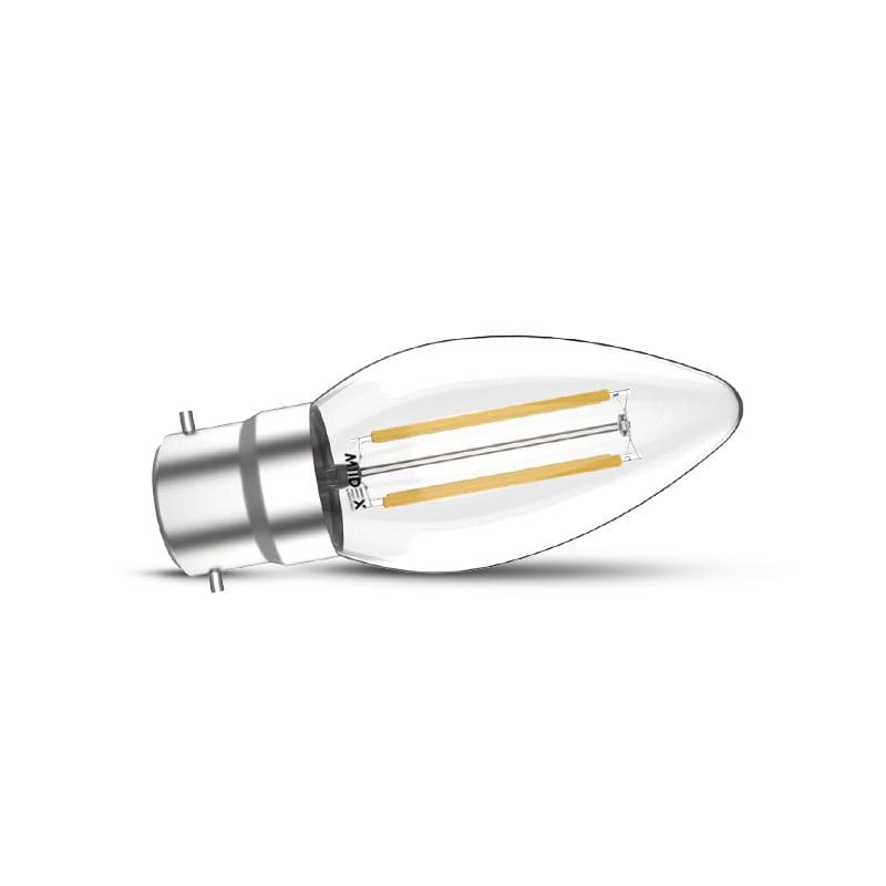 Miidex Lighting - LED FIL COB FLAMME B22 4W 4000K CLR