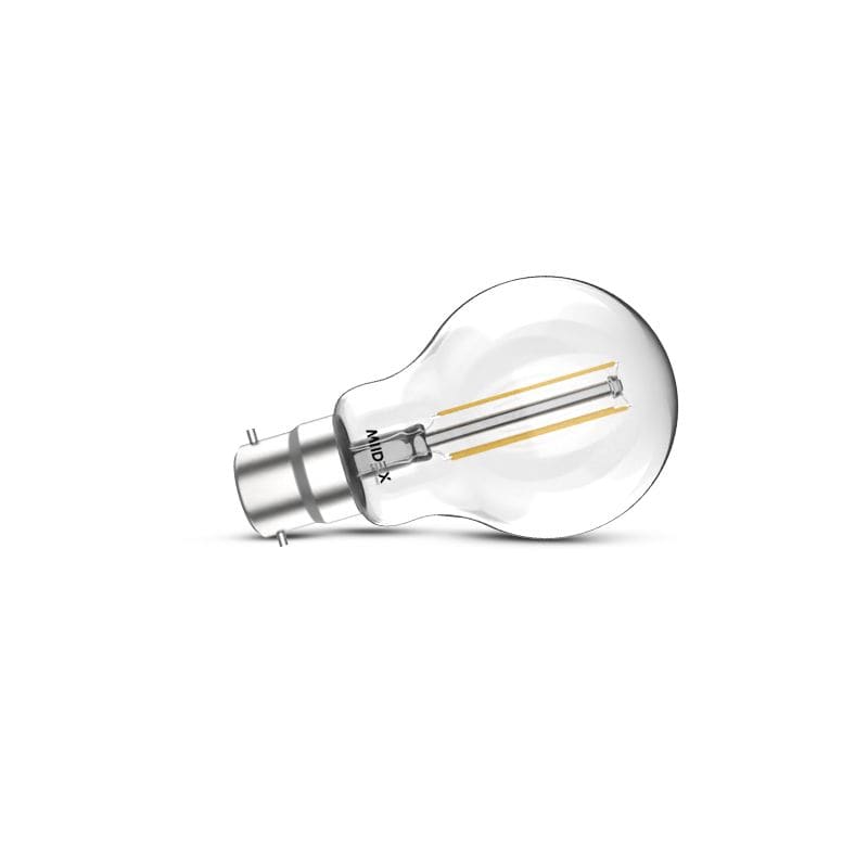 Miidex Lighting - LED FIL COB BULB B22 8W 4000K CLR