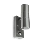 Miidex Lighting - CLAIRETTE D/I APPL 2 X GU10 CYLINDRIQUE + DETEC IP44 INOX 316L