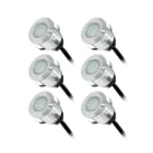 Miidex Lighting - TERRASSO KIT SPOT 6 X 0,6W 12V 3000K ROND IP67 + ALIM