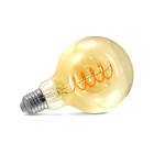 Miidex Lighting - LED FIL COB GLOBE G95 E27 4W 2700K GOLDEN SPIRALE BOITE