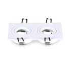 Miidex Lighting - COLLERETTE CARRE DECLIPS SUPPORT DE SPOT 175 X 93MM DOUBLE BLC ORIENT