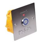 Sewosy - Bouton poussoir lumineux bleu avec plaque d'encastrement