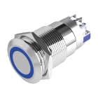 Sewosy - Bouton poussoir INOX bleu 19 mm NO+NC 12V DC bornier à vis