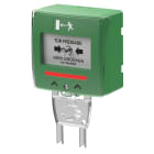Sewosy - Déclencheur manuel vert 2 contacts + buzzer et led + capot