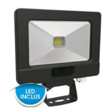 SLID Concept - Projecteur LED extra plat 30W noir à détection cablé 0.80m