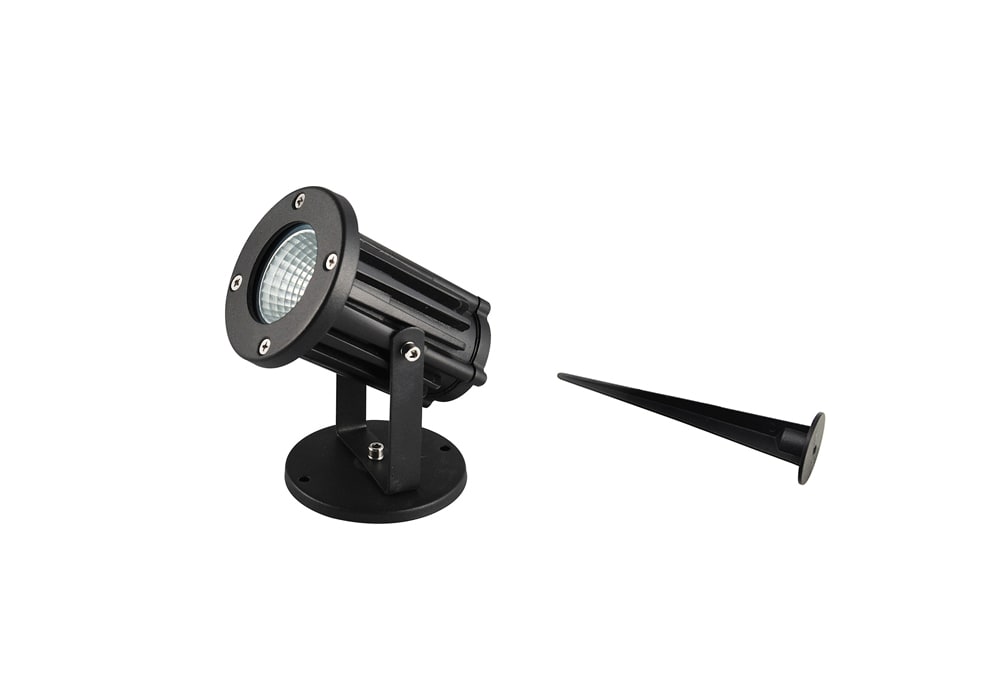 SLID Concept - Spot LED 7W COB  sur patere, livré avec Piquet livrés avec connecteur IP68